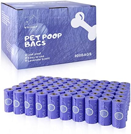 Биоразградими опаковки за какашек ATIFBOP на 900 точки за 60 Ролки, много удобни Пакети за кучешки упаков, Херметически затворени и удебелени