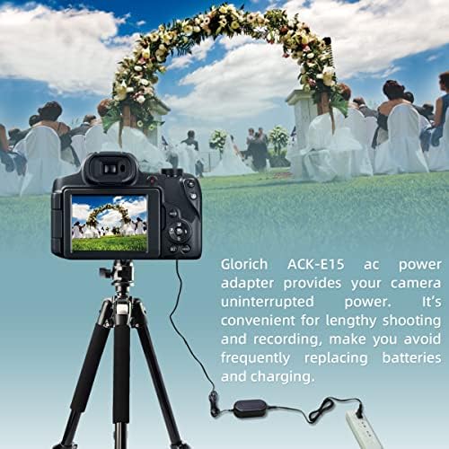 Преносим захранващ Адаптер ac Glorich АСК-E15/Комплект Зарядно устройство за цифровите огледално-рефлексни фотоапарати Canon EOS Rebel