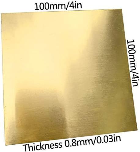 Z Създаване на Дизайн Латунная Плоча на Месинг лист Латунная Лист плоча, Подходяща Медни листове за ремонт на Diy Метална Медни фолио Направи си сам (Цвят: 100x100x0,8 мм)