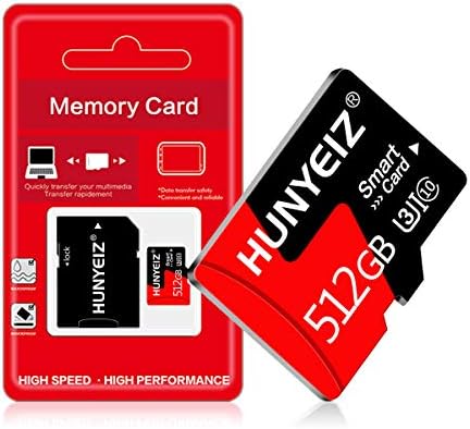 Високоскоростна карта памет с клас 10 Micro SD с капацитет 512 GB за смартфони, цифрови фотоапарати, автомобилна навигация и Дрона (512