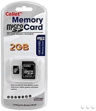 Cellet 2GB microSD карта за смартфон Motorola EX115 потребителска флаш памет, висока скорост на трансфер, щепсела и да играе, с пълен