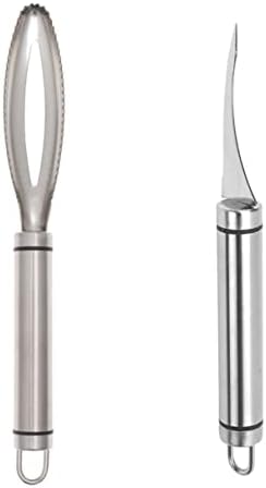 Luxshiny 1 Комплект Нож За Почистване на Скариди Метален Пречистване на Инструмент За Почистване на Риби Инструмент За Премахване на котления камък, Инструмент За Почи