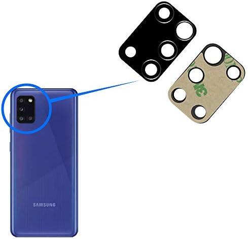 Подмяна на стъклен обектив на задната камера MMOBIEL е Съвместим с Samsung Galaxy A31 2020 Г. - с Вкл. Двупосочен лепило, Пинсети и Салфетка