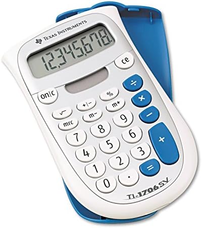 Ръчно Джобен калкулатор Texas Instruments Ti1706sv Ti-1706Sv, 8-цифрен LCD дисплей