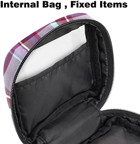 ORYUEKAN Чанта За съхранение на Хигиенни Кърпички, Преносими Многократна употреба Менструални Тампони джоб, Чанта за Съхранение на Тампони за Жени, Момичета, Решетчат?