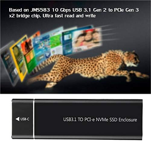 AIHG M. 2 NVME до USB3.1 Корпус Type-C GEN2 10 gbps M. 2 Твърдия диск, PCI-E SSD за външен диск M. 2 Адаптер SSD устройство M-Key за