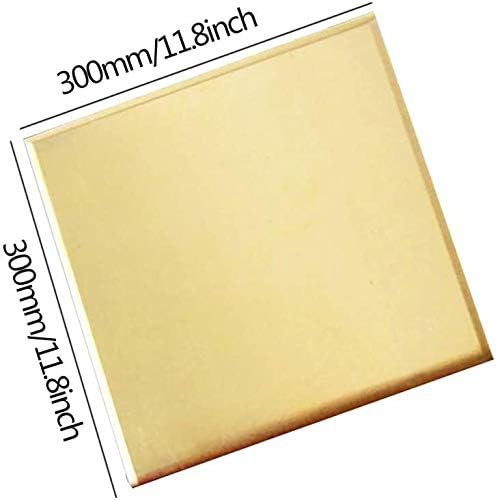 Меден лист от латунного лист YIWANGO идеален за електрически проекти с Дебелина 300x300 mm /11,8x11, 8 инча: лист чиста мед 0,5 мм /0,02