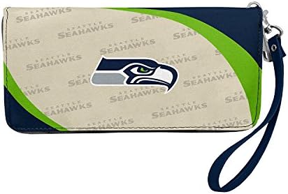 Чантата-органайзер Littlearth womens NFL Seattle Seahawks Curve с цип, Отборен цвят, 8 x 4 x 1