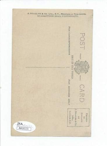 Пощенска картичка Биглз от 1920-те години, с Автограф от ДЖАК ХУД JSA Автентични Реколта Боксови Авто - Боксови Издълбани Подпис