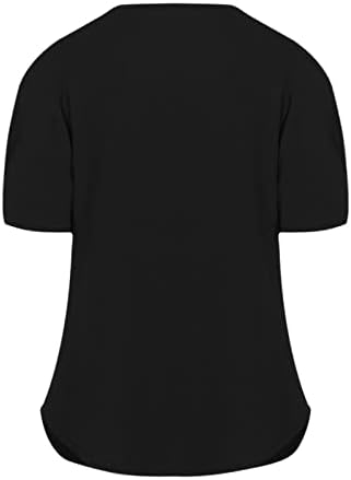 2023 Camiseta Manga Corta para Mujer Camiseta de Tela против Cuello en V de Color sólido Blusa holgada de Verano Camiseta
