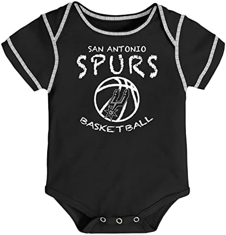 Връхни дрехи НБА за новородени (0-9 м)/бебета (12-24 м) San Antonio Spurs 3 Pack Onesie