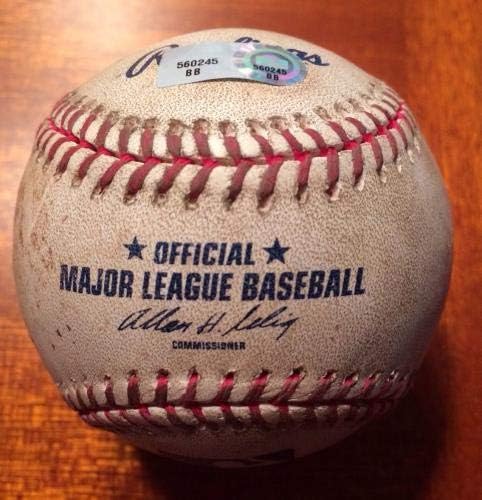 Джим Едмъндс Сейнт Луис Кардиналс Подписа Използвана игра 1766-ти Бейзболен Хит MLB HOLO - MLB Използвани Бейзболни Топки