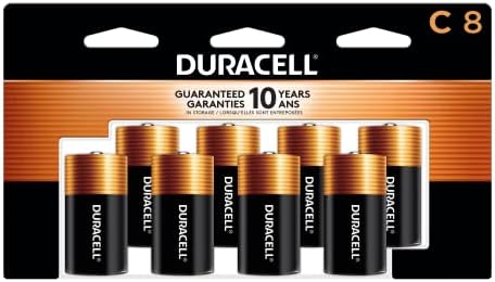 Комбиниран комплект батерии Duracell Coppertop C + D, 8 броя във всяка, батерии C и D с дълъг захранването, алкални батерии - общо 16 броя