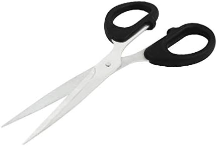 Новите офис ножици за шиене от неръждаема стомана Lon0167 с остър нож, здрав ефективност, черна дръжка, прави ножици за хартия (id: a0d