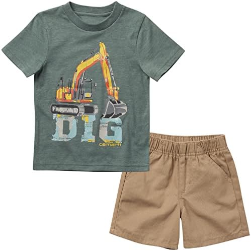 Комплект от тениска Dig с къси ръкави и парусиновых шорти Carhartt за малки момчета