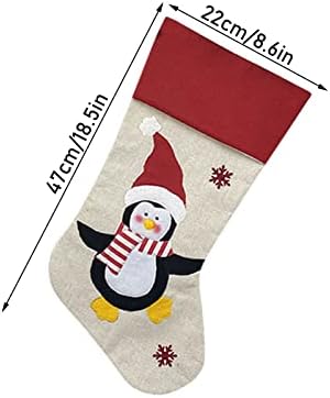 Коледна украса Febecool, Коледни Чорапи, Коледни украси, Кадифе, спално Бельо, коледни Чорапи с 3D Анимационни герои, Подарък пакет (Червено-B-1бр