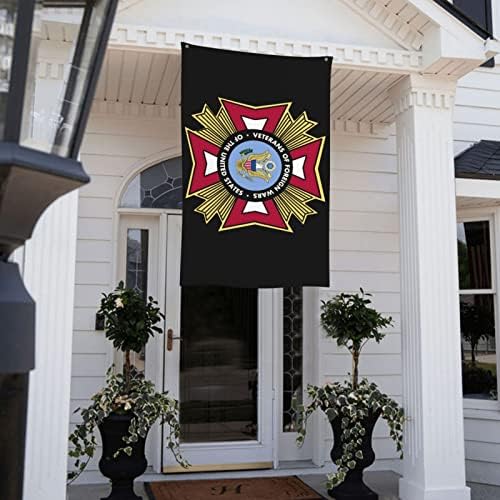 Ветераните от Чуждестранните войни Флаг 3x5 Фута Декоративен Флаг За Външно Банер Знак Градински Флаг Кола Флаг Вътрешно Външно Украса