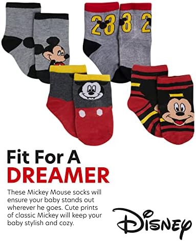 Чорапи с Мики Маус за малки момчета на Дисни - 24 опаковка на Чорапи за новородени (Размер: 0-24 м)