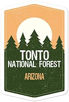 Национален гора Tonto (Залез) Vinyl Стикер-Стикер от 3 до 5,5