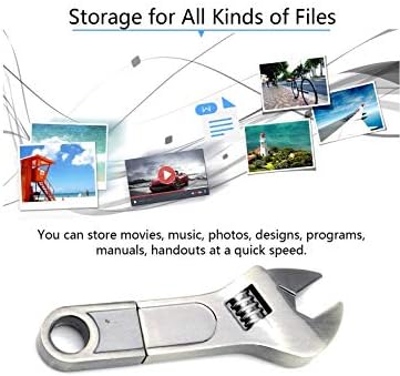 Метален Ключ WooTeck 64GB USB Flash Drive Pendrive Сребрист