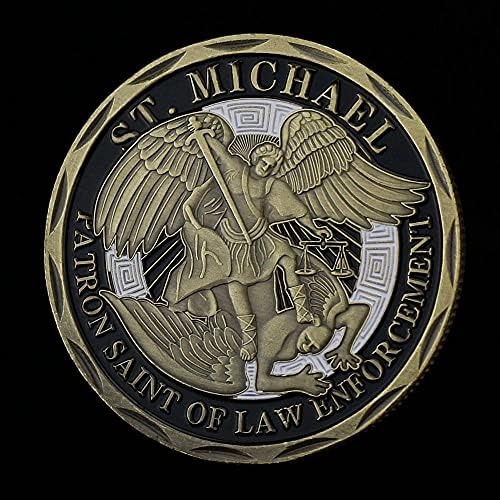 Полицейска монета Офицер Мед Позлатени Подарък Светец-Покровител на правоохранителните органи за Събиране на Подаръци Подарък Възпоменателна