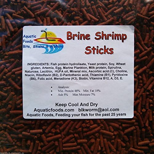 Креветочные пръчки в саламура S & B, отлични за дъното риби цихлиди, всички видове риби ... 1/8 паунда