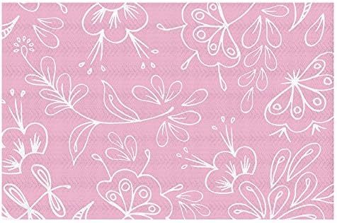 Тъкани Черги DiaNoche, Кухненски Изтривалки, Изтривалки За Баня от Zara Мартина Pink Flora Mix Големи 4x6 Фута