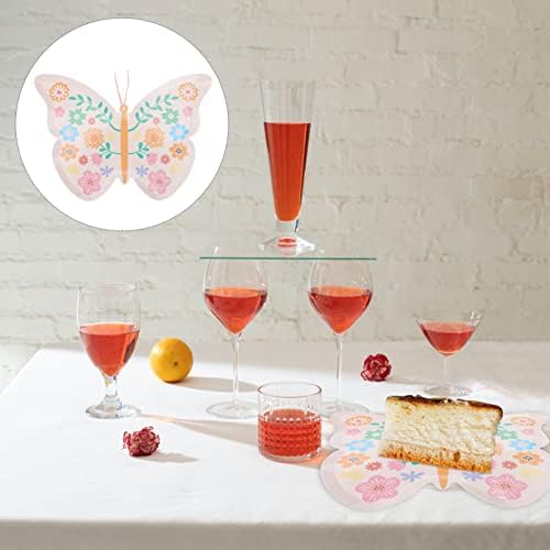 UPKOCH 16 бр. Аксесоари Дизайн за Пикник, Цвят и Прибори за Еднократна употреба за Партита, Вечеря във формата на пеперуда, Рожден Ден,