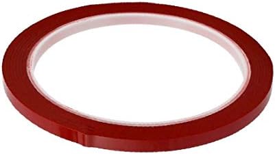 X-DREE Ширина 4 мм, дължина 164 фута, едностранно залепваща лента с електрическа изолация, Червена (4 мм за закрепване на 164 парчета