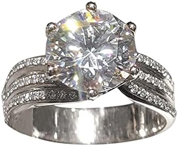 2023 Нов Пръстен Специална Сватбена Дамско Бижу пръстен Булката за Приятелка Годежни пръстени, Дамски пръстени (Злато, 17.3 mm)