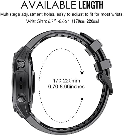 SAWIDEE 22-26 мм Силикон Каишка за часовник Въжета за Garmin Fenix 6X6 Pro 7X7 5 5X3 3HR 945 Гривна за умни часа быстроразъемный Гривна (Цвят: Q, размер: 26 мм, Fenix 7X)
