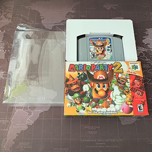 Карта на игралното касета N64 Mario Party 2 за патрон N64 / Кутия / Тава / ДОМАШНИ любимци (Без ръководство? Версия NTSC
