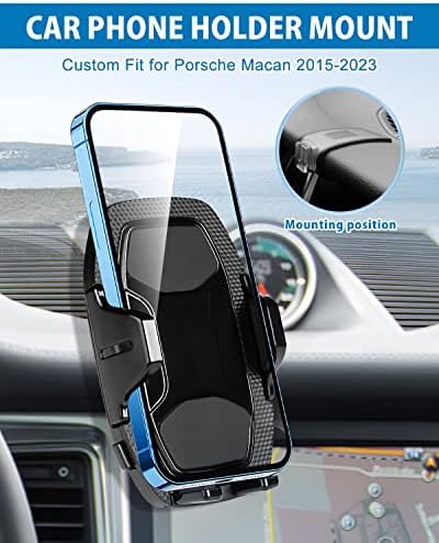 Стойка за телефон на таблото Cartist Подходящ за Porsche Macan 2015-2023 Аксесоари Регулируема Поставка за мобилен телефон, Съвместимо