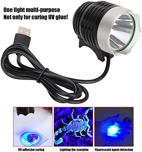 UV-лампа CUIFATI 5 10 W, UV Led лампа черно със захранването от USB Преносима настолна лампа 395 нм, 3 режима на осветление, за UV-Втвърдяване,