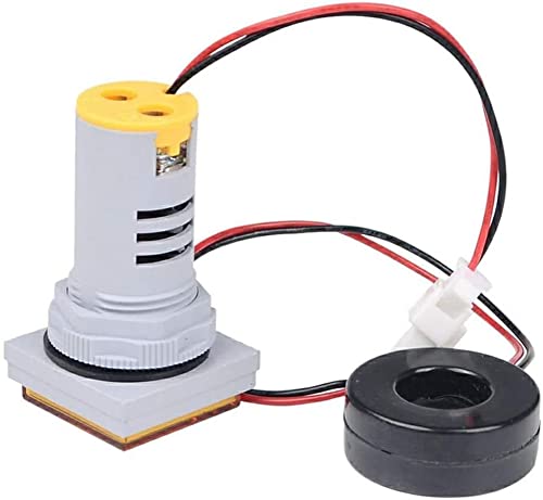 Индикаторът за променлив ток с цифров дисплей Szliyands, led Тестер ток с квадратна Глава 22 мм, монитор Амперметра 0 ~ 100A (жълт)