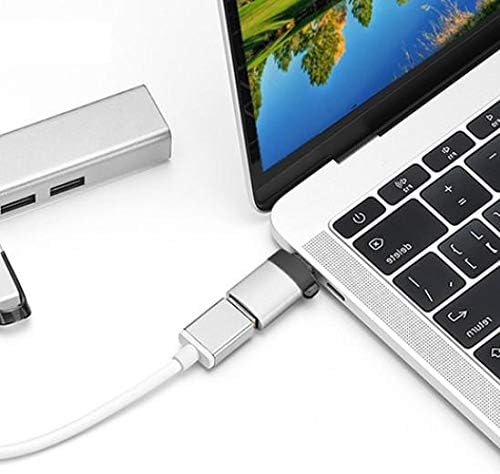 Кабел BoxWave, който е съвместим с Microsoft Surface Pro 9 - USB-C за смяна на пристанищата (2 комплекта), преносим ключодържател USB