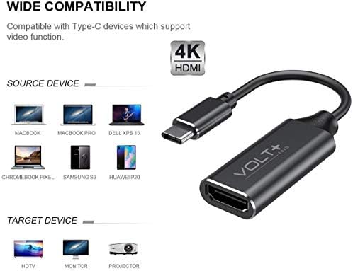 Работи от комплекта на VOLT PLUS ТЕХНОЛОГИИ 4K, HDMI USB-C е съвместим с професионален водач LG 16Z90P-K. ARB4U1 с цифрово пълна изход