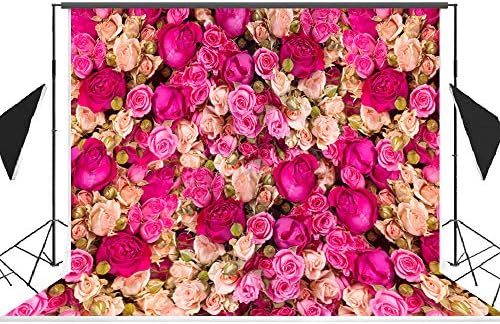 7x5ft Винил Цветен Фон За Снимки на Деня на Свети Валентин, на Фона на Ден на Майката, Пролетна Роза, Розово Цвете, Сватба, Рожден Ден,