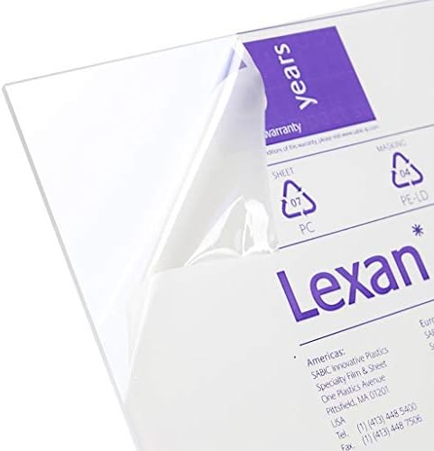 Sibe-R-Пластмаси Доставя прозрачен поликарбонатный лист Lexan с дебелина 0,177 инча [Изберете вашия размер] (24 x 48)