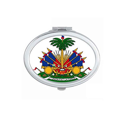 Хаити Северна Америка Национална Емблема На Огледалото Портативен Сгъваем Ръчен Грим Двойни Странични Очила
