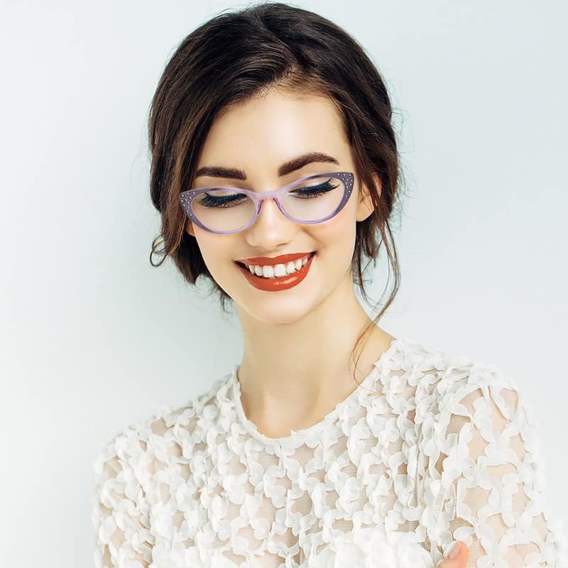 Непретенциозен Очила Котешко око, Сладък Модни Очила за четене за жените, 3 двойки (микс от 3 опаковки, + 2,75)