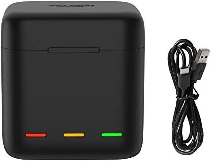 Магнитно Тройно Зарядно Устройство, Кутия за зареждане на батерията, USB кабел Type-C за екшън камери GoPro Hero 9 Black (Само зарядно