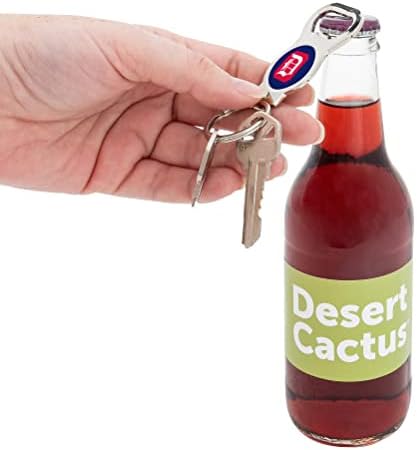Пустинен Кактус Дюкенский Университет Ключодържател за отваряне на бутилки Chippewas CMU Ключовете за колата (Сребърна бутилка)