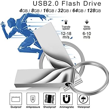 метален USB флаш памет 32 GB 16 GB Пръчка Водоустойчив Флаш памет 8 GB флаш памет USB 2.0 USB устройство с Потребителски логото (Цвят: