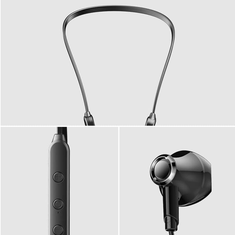Безжична водоустойчива спортна Bluetooth слушалка 5.0 с шумопотискане, безжични слушалки в ушите, съвместими с iPhone, Android и iPad