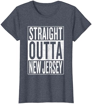 Тениска Straight outta New Jersey с отлична Идея за пътувания и подаръци