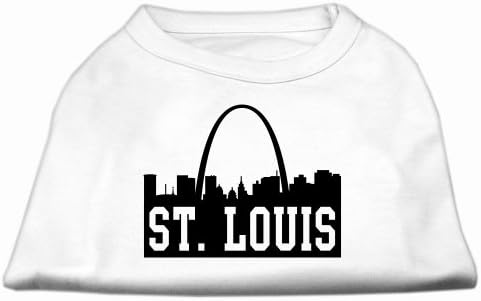 Тениска с трафаретным принтом St Louis Skyline Бяла XL (16)