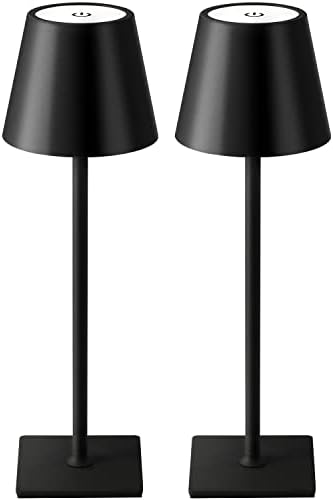 Безжична Настолна лампа KDG, Преносима светодиодна Настолна лампа, захранван с батерии 5000 ма, 3 Цвята с Плавно затъмняване, за Ресторант/Спални/Барове/
