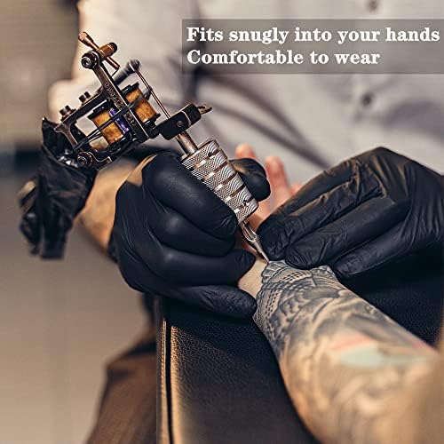 LEVCSERH Черни еднократна нитриловые Ръкавици 5-миллиметровые Ръкавици Без латекс, за почистване на татуировки, за красотата, за прически,
