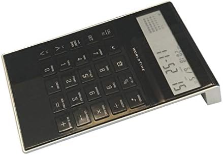 LCD калкулатор, часовник с Будилник Световно време, Функция Вечен календар Fácil de usar (Цвят: черен)
